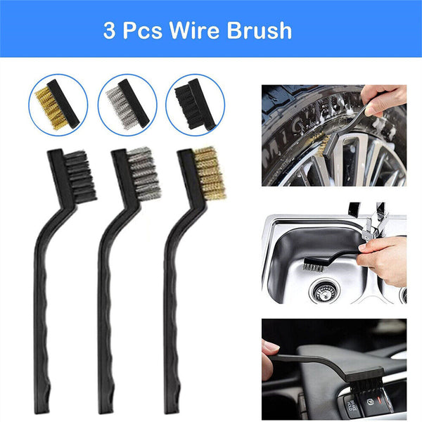 11PCS Car Wheel Tire Brushes Set Vehicle Detailing Cleaning Tool Wash Brush Kit
