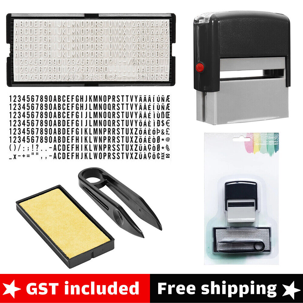 Inking Stamp DIY Custom Personalised Self Rubber Kit Business Name Making Gifts