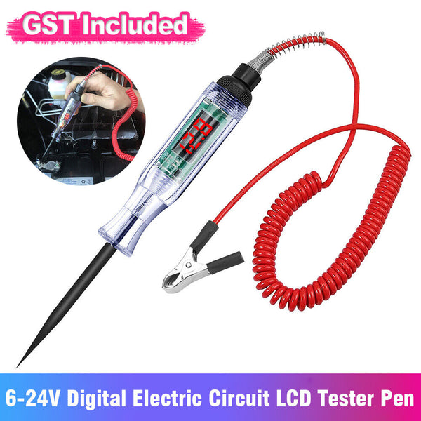 6-24V Digital Electric Circuit LCD Tester Test Light Car Truck Voltage Probe Pen