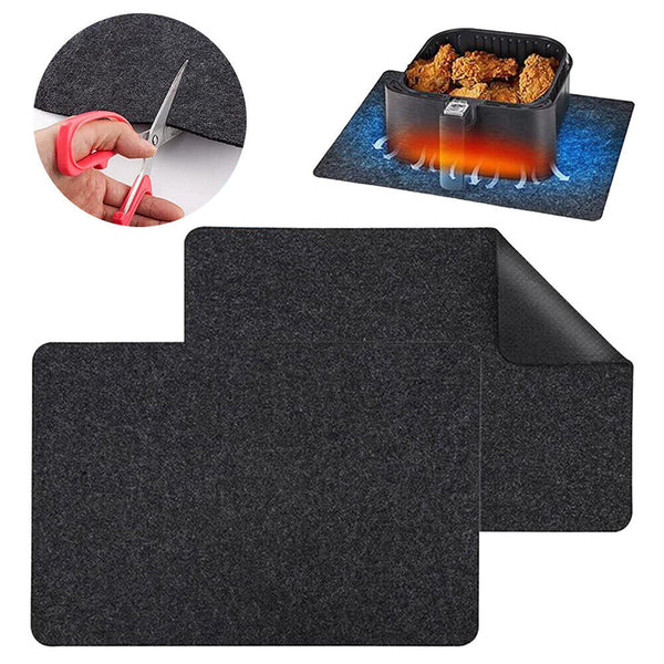 2x Non Slip Heat Resistant Mat For Air Fryer Kitchen Pads Heat Proof Mat 30 x 45