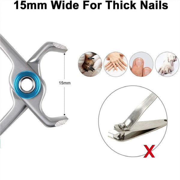 Men Women Stainless Steel Thick Nail Clipper Finger Toe Cutter With Metal Case