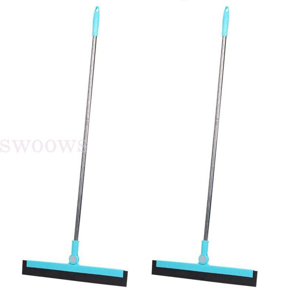 1/2pcs Floor Squeegee Wiper Broom Floor Tile Bathroom/Kitchen Clean Long Handle