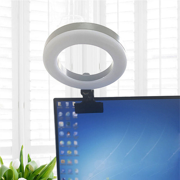 6 inch USB Video Conference Lighting Clip on LED Ring Light for Laptop Monitor