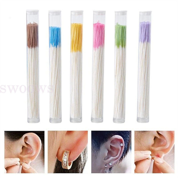 Earrings Hole Cleaner Piercing Cleaning Line Ear Care Kit Ear Piercing Cleaner