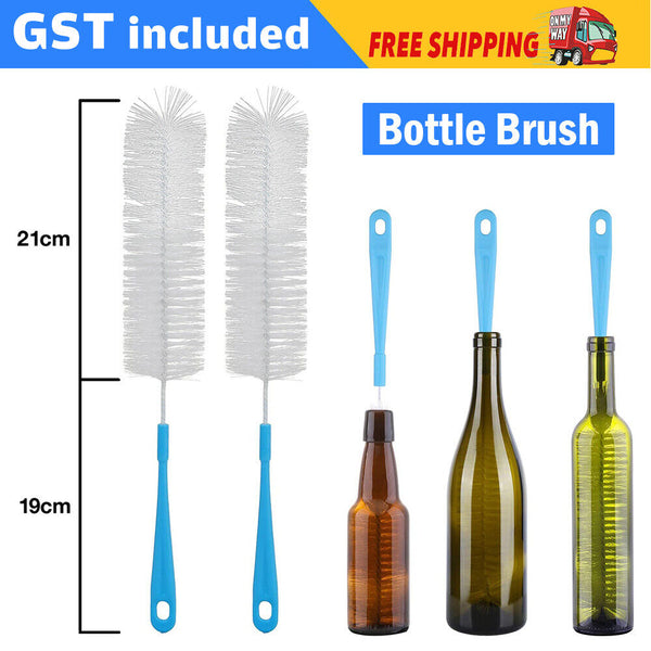 19+21cm Bottle Cleaning Brush Home Kitchen Brew Long Handle Scrubbing Clean Tool