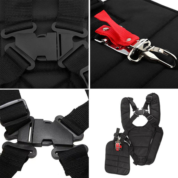Double Shoulder Strap Harness For Brushcutter Whipper Snipper Trimmers Universal