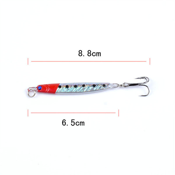 5X Fishing Lure Metal Slice Spoon Spinner Slugs Tackle Mackerel Tailor Lures AU