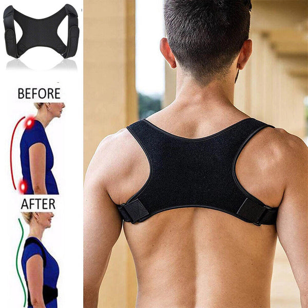 1/2Posture Corrector Adjustable Back Shoulder Belt Support Body Brace BackUnisex