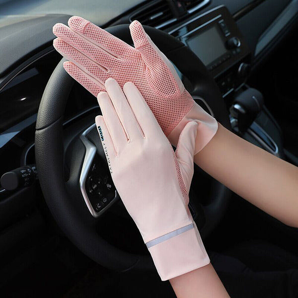 UV Sun Protection Cooling Ice Silk Thin Anti-UV Gloves Breathable Touch Screen