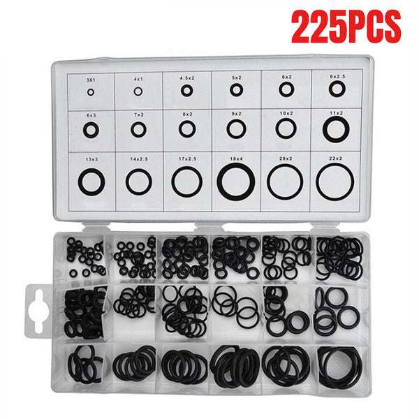 225Pcs Auto Rubber Grommet Assortment Set 7 Popular Sizes Fastener Kit Blanking