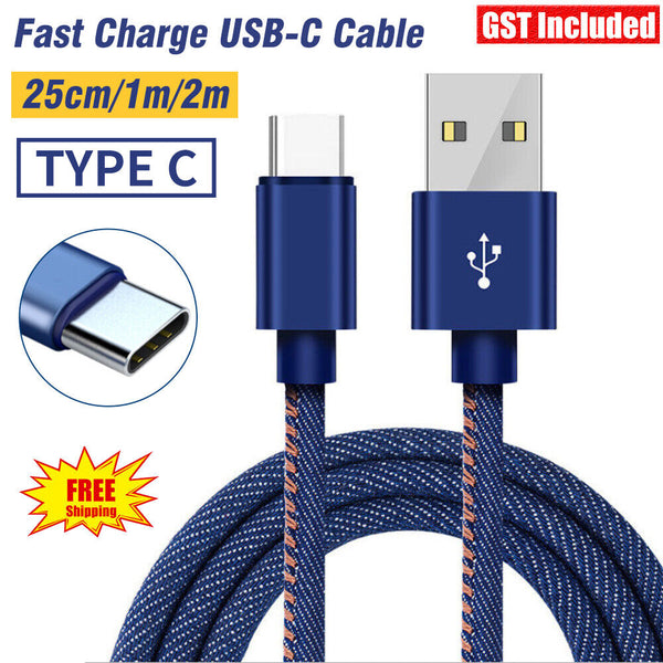 2X FAST CHARGE USB-C Cable For Samsung S8 S9 S10 S20 S21 S22 S23 Ultra Plus Note