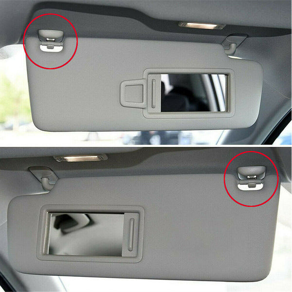 2pcs Sun Visor Clip Holder Hook Bracket For Audi A3A4LA5A6LQ5Q3 8U0857562A Gray