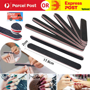 10 x NAIL FILES EMERY BOARDS BUFFER ACRYLIC GEL NAIL ART PEDICURE MANICURE FILE