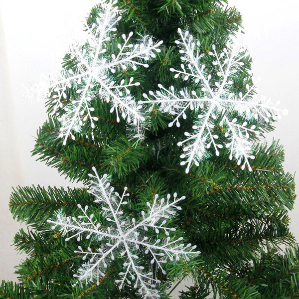 NEW 3/6/9PCS White Snowflake Bunting Garland Hanging Christmas Party Decorations