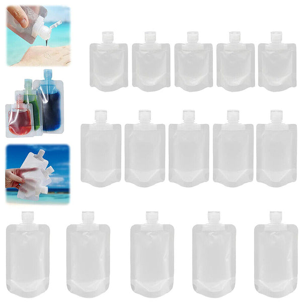 5-20PCS Travel Packing Bottle Portable Make Up Lotion Liquid Shampoo Empty Bag