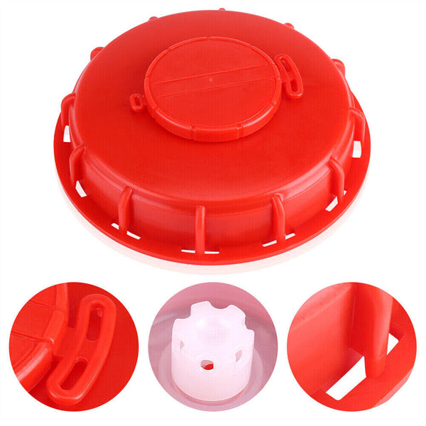 Red IBC Lid Water Liquid Storage IBC Tank Fitting Plastic Cover Cap Adaptor