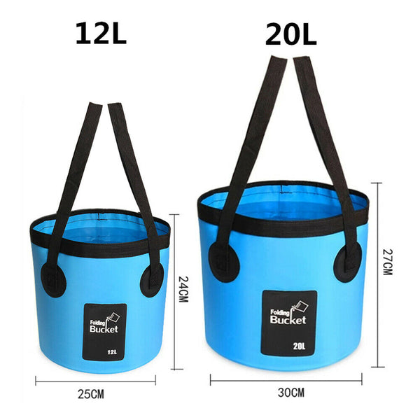 Collapsible Bucket Foldable Water Container Portable for Camping Fishing Hiking