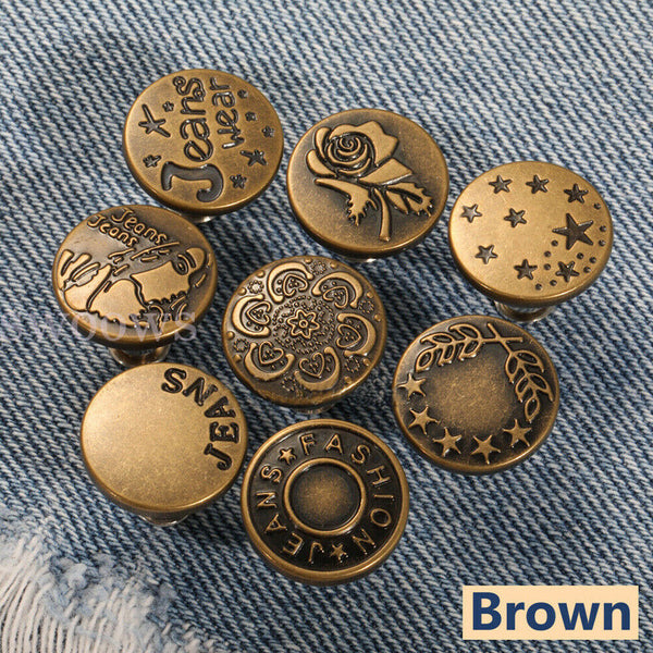 2/15pcs 17mm Jeans Jacket Denim Buttons Press Repair Tack Replacement No Sewing