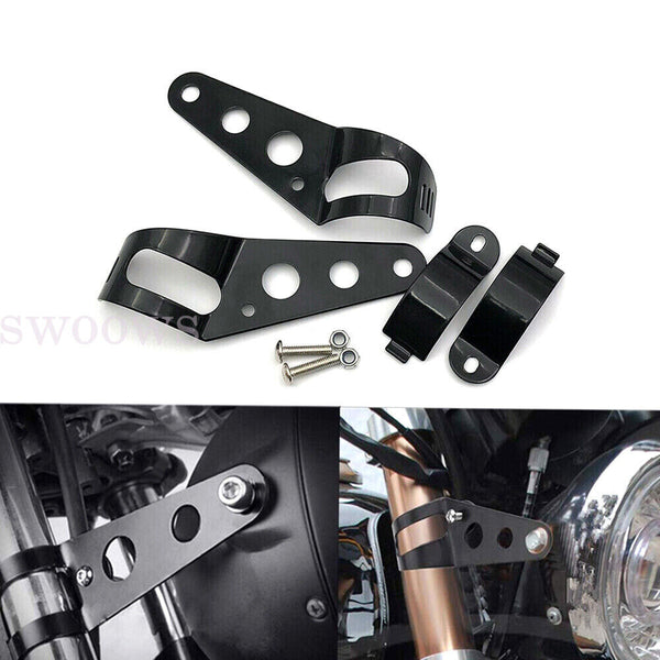 2pcs 31mm-39mm Fork Motorcycle Head Lamp Holder Adapter Headlight Mount Bracket