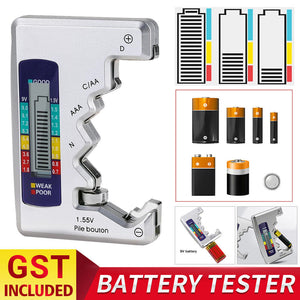 Universal Digital Battery Tester Checker C D N AAA AA 1.5V Button Cell Portable