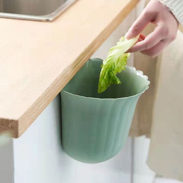 1-4x Hanging Trash Can for Kitchen Cabinet Door Wall Mounted Counter Plastic