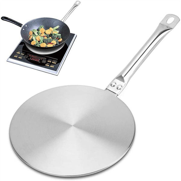 20cm Stainless Steel Induction Plate Cook Top Converter Heat Interface Disc AU