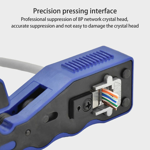 RJ45 EZ Crimper Cat5e 6 7 HD Pass Through Network Connector Crimping LAN Tool AU