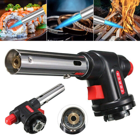 3XButane Gas Torch Blow Lighter Flame Gun Burner Torch Welding BBQKitchen Baking