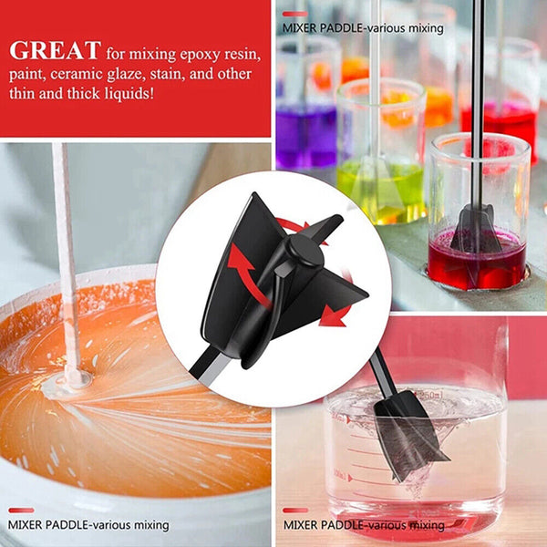 Resin Mixer Epoxy Mixer Paint Mixer Drill Attachment Paint Stirrer Mud Mixer AU