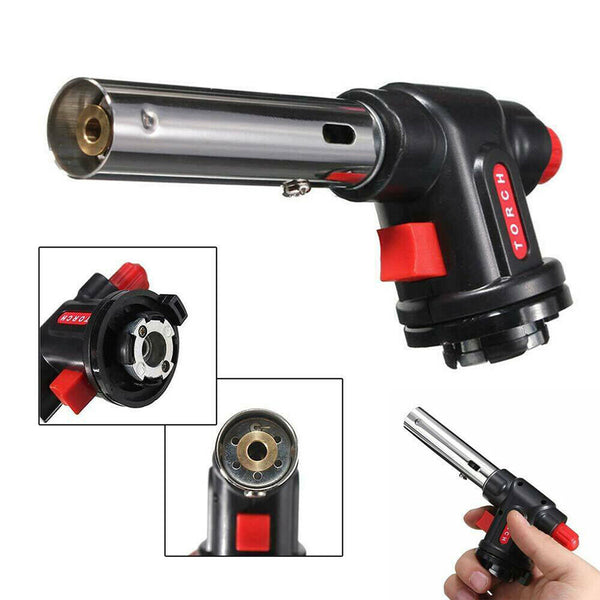3XButane Gas Torch Blow Lighter Flame Gun Burner Torch Welding BBQKitchen Baking
