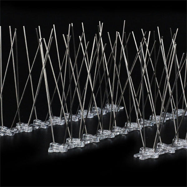 20pcs ANTI BIRD SPIKES 50CM Stainless Steel Polycarbonate Base Pigeon Deterrent