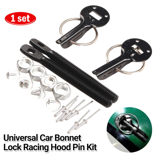 Universal Car Bonnet Lock Racing Hood Pin Kit Bonnet Pin Lock Locking Sport Kit