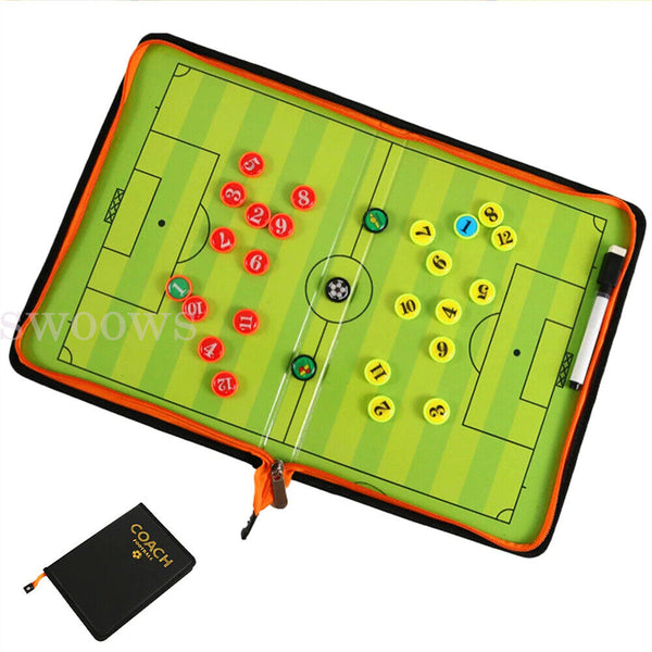 Portable zipper Soccer Football Tactical Board Guidance Training Aid Coaching