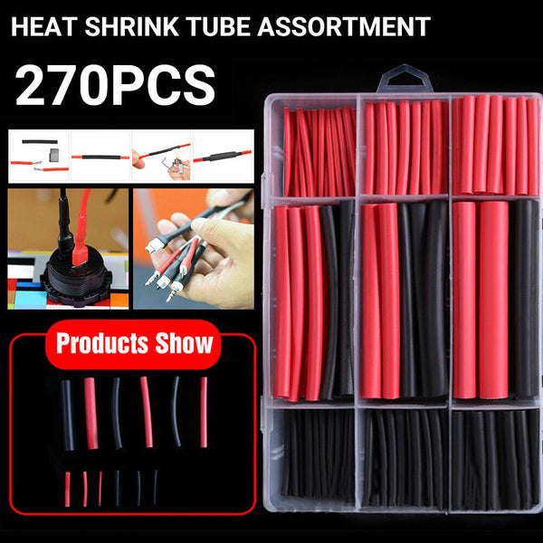 Heat Shrink Tubing Tube Assortment Wire Cable Insulation Sleeving Kit 270 pcs AU