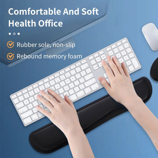 Keyboard Wrist Rest Pad Mouse Gel Wrist Rest Support Cushion Memory Foam