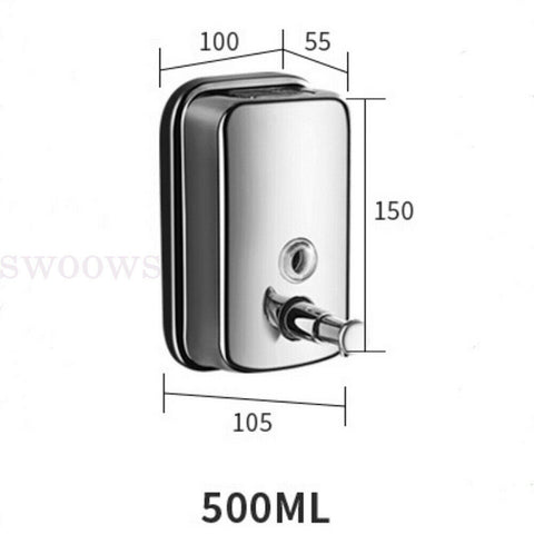 STAINLESS STEEL COMMERCIAL GRADE POLISHED LOTION SOAP DISPENSER 500/800/1000ML