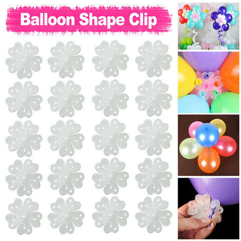 5x/10x/20x Balloon Clip Flower Plastic For Balloons Wedding Birthday Party Decor