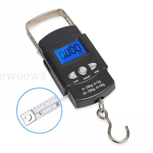 50KG LCD Digital Travel Fishing Luggage Hanging Electronic Hook Weighing Scale