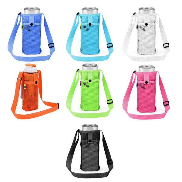 Water Bottle Holder Water Bottle Carrier with Adjustable Shoulder Strap Bag