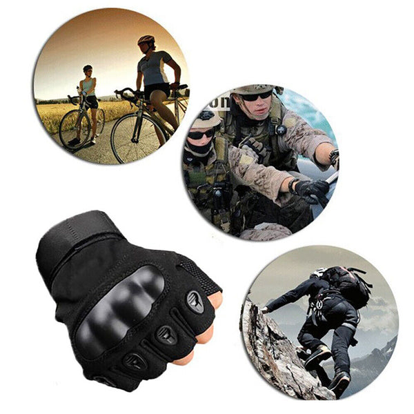 1/3Pairs Tactical Half Finger Gloves FOR Army Military Driving Fitness Sports AU