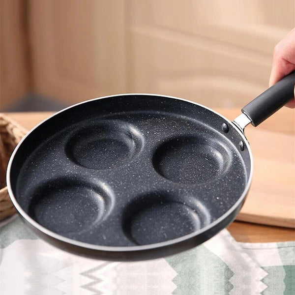 4 Holes Korean Frying Pan Carote Non-stick Round Fry Egg Pancake Pan Giftbox