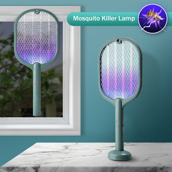 1/2Mosquito Insect Killer Bug Zapper Electric USB Rechargeable Racket FlySwatter