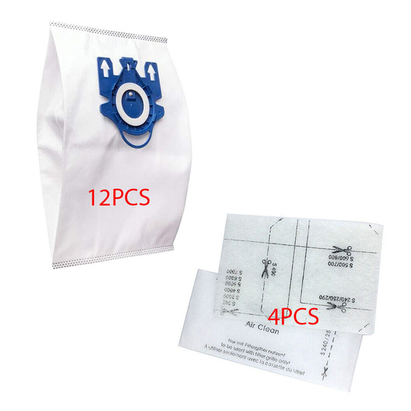 1-12x Vacuum Cleaner Bags For Miele 3D GN COMPLETE C2 C3 S2 S5 S8 S5211 Models