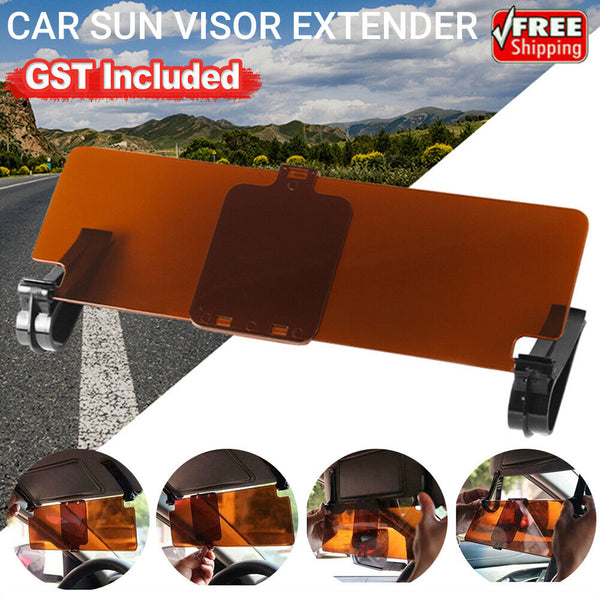 Car Sun Visor Extender Clip On Anti Glare Night Day Dazzle Drive Safety Sunshade