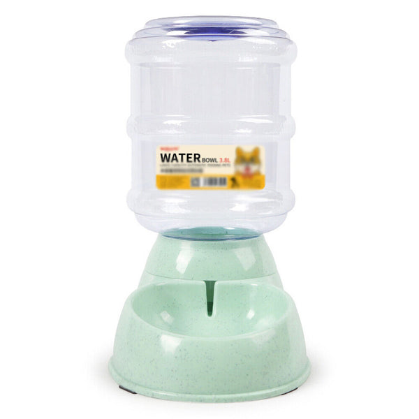 Automatic 3.8L Water Feeder Food Pet Dog Cat Puppy Dispenser Feeder Bowl Bottle