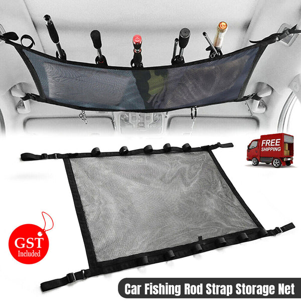 Car Fishing Rod Strap Vehicle Rod Carrier Storage Net Fishing Pole Holder SUV