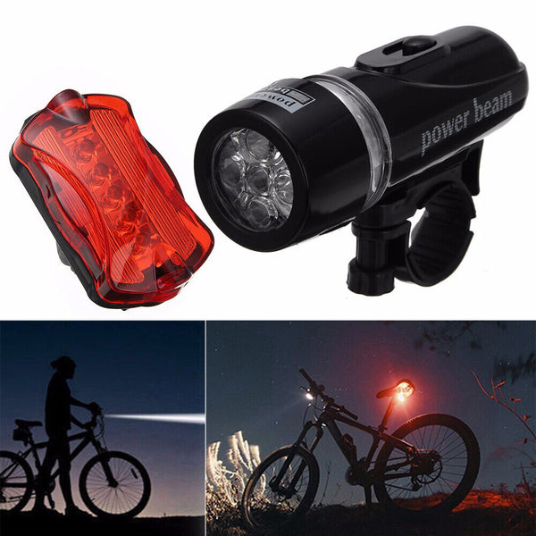 2x Front Rear Bike Light LED Bicycle Tail Lights Waterproof Flashlight Headlight