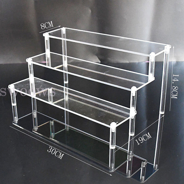 3 Layer Acrylic Action Figure Display Stand Model Doll Cosmetics Toy Shelf