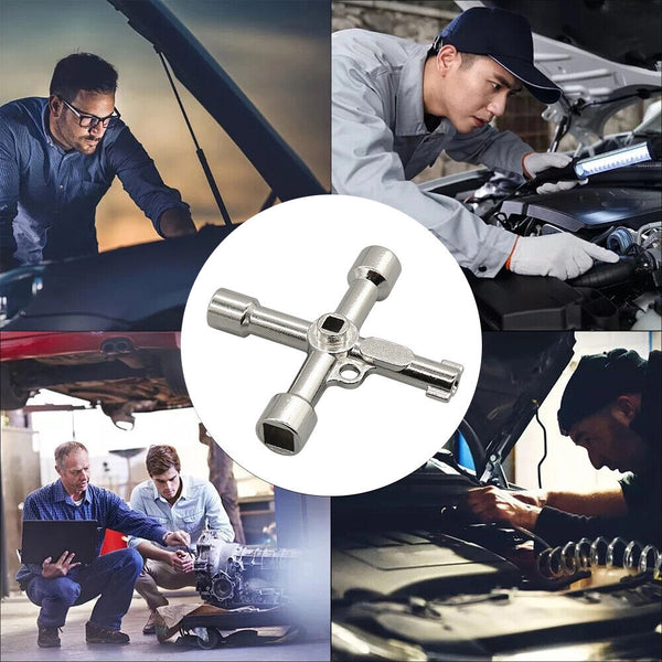 Universal Cross Train Electrical Cabinet Elevator Key Alloy Triangle Square Tool