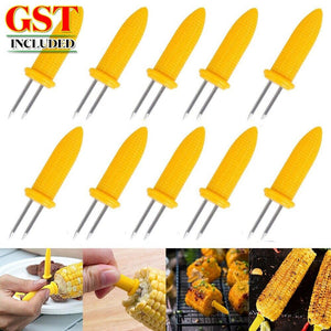 80x Corn Cob Holders Skewers Barbecue Fork Fruit Holder BBQ Kitchen Accessories